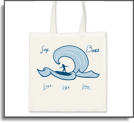 Live Love Life - Surf Bocas - Island Art by Yotigo Tote Bag